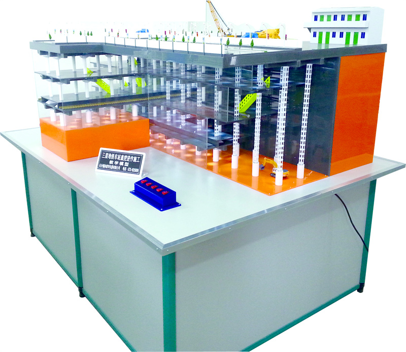 三层地铁车站盖挖逆作法施工模型